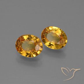 Gemme di Zaffiro Arancio Dorato Profondo naturale da 1.22 ct, Ovale, VS