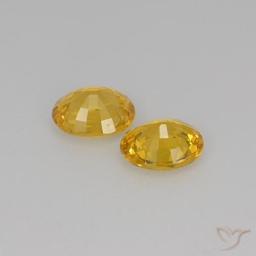 Gemme di Zaffiro Dorato naturale da 1.38 ct, Ovale, VS