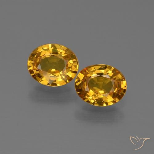 1.32ctw Naturale Arancione-Oro medio Zaffiro, Ovale, VS
