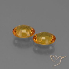 Gemme di Zaffiro Arancione-Oro medio naturale da 1.32 ct, Ovale, VS