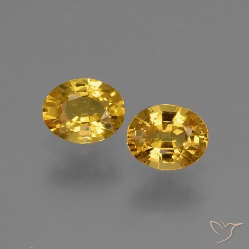 1.42ctw Naturale Dorato Zaffiro, Ovale, VVS-VS