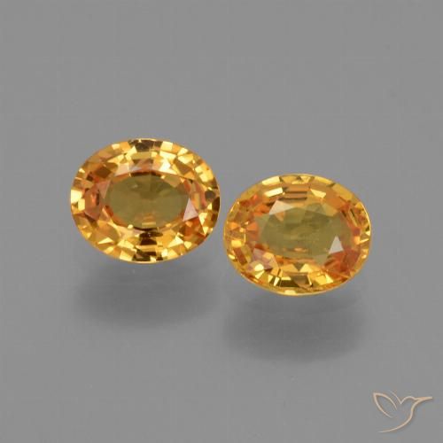1.54ctw Naturale Arancio intenso-OroG Zaffiro, Ovale, VS