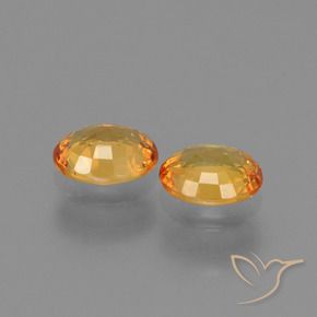 Gemme di Zaffiro Arancio intenso-OroG naturale da 1.54 ct, Ovale, VS