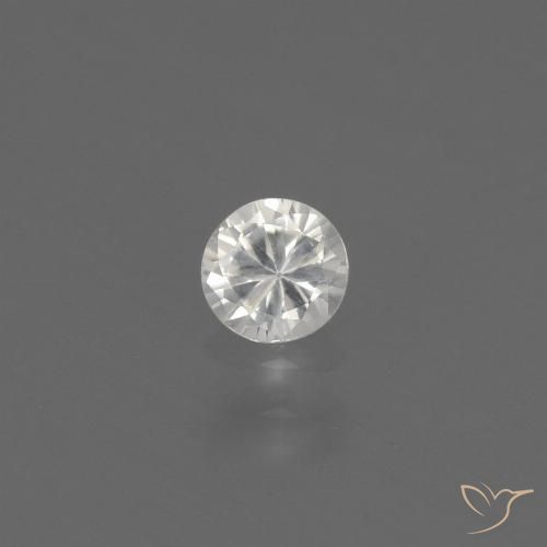 0.37ct Naturale Bianco Zaffiro, Rotondo, VS