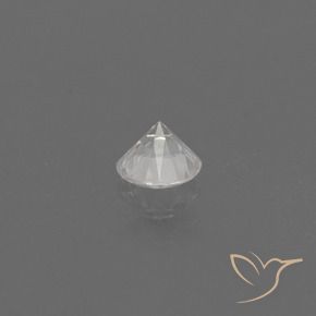 Zaffiro Bianco naturale da 0.40 ct, Rotondo, VVS-VS