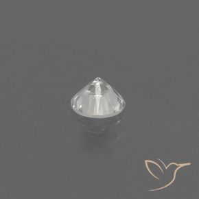 Zaffiro Bianco caldo naturale da 0.40 ct, Rotondo, VVS-VS