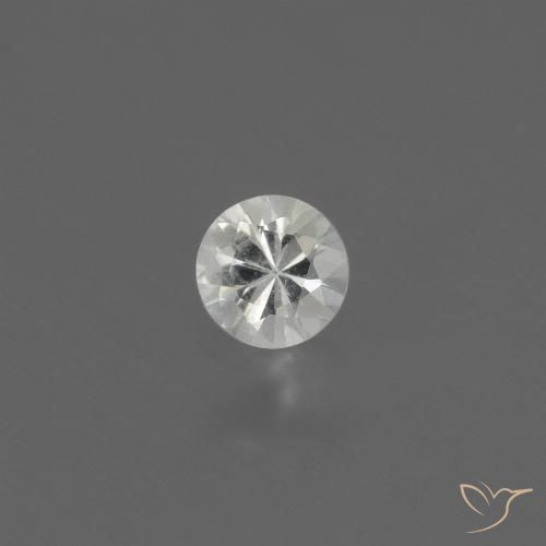 0.35ct Naturale Bianco Zaffiro, Rotondo, VS