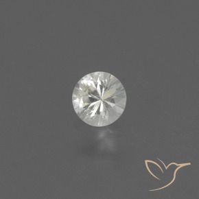 Zaffiro Bianco naturale da 0.35 ct, Rotondo, VS