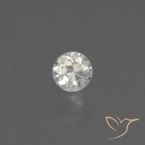 Zaffiro Bianco naturale da 0.39 ct, Rotondo, VS