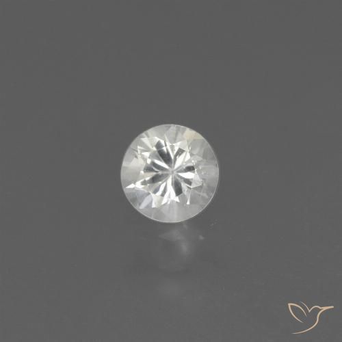 0.43ct Naturale Bianco Zaffiro, Rotondo, VS