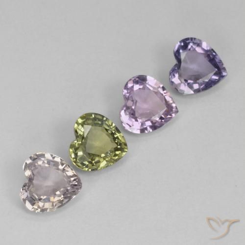 Gemme di Zaffiro Multicolore naturale da 2.93 ct, Cuore, VVS-VS