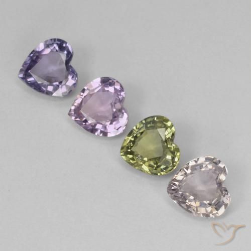 Gemme di Zaffiro Multicolore naturale da 2.93 ct, Cuore, VVS-VS