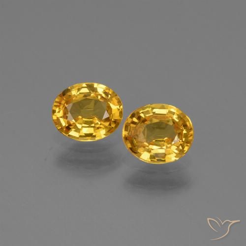 1.44ctw Naturale Arancio Dorato Profondo Zaffiro, Ovale, VS