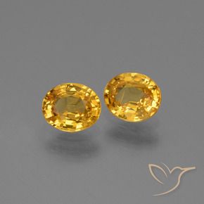 Gemme di Zaffiro Arancio Dorato Profondo naturale da 1.44 ct, Ovale, VS