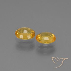 Gemme di Zaffiro Arancio Dorato Profondo naturale da 1.44 ct, Ovale, VS
