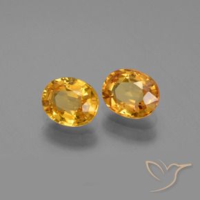 Gemme di Zaffiro Arancio Dorato Profondo naturale da 1.58 ct, Ovale, VS
