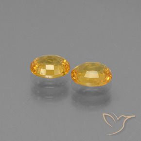 Gemme di Zaffiro Arancio Dorato Profondo naturale da 1.58 ct, Ovale, VS