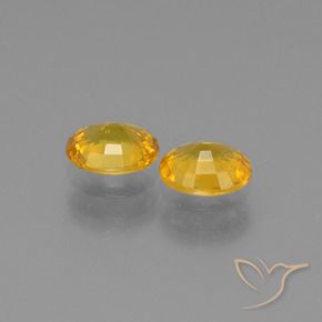 Gemme di Zaffiro Dorato scuro naturale da 1.44 ct, Ovale, VS
