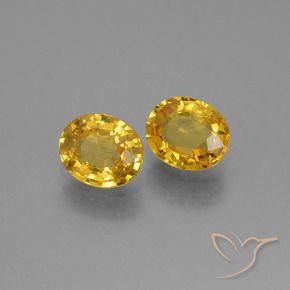 Gemme di Zaffiro Dorato naturale da 1.51 ct, Ovale, VS