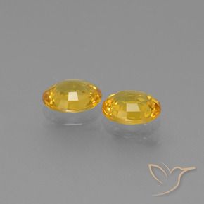 Gemme di Zaffiro Dorato naturale da 1.51 ct, Ovale, VS