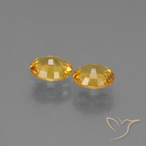 Gemme di Zaffiro Arancio-Oro naturale da 1.42 ct, Ovale, VS