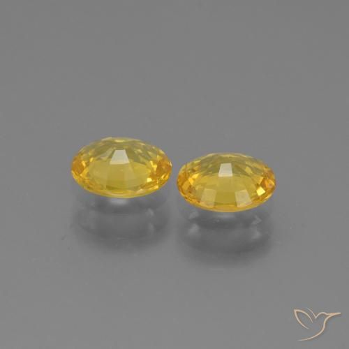 Gemme di Zaffiro Giallo medio naturale da 1.28 ct, Ovale, VS