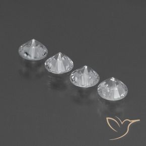 Gemme di Zaffiro Bianco naturale da 1.36 ct, Rotondo, VVS-VS