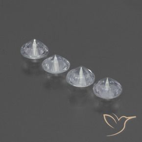Gemme di Zaffiro Bianco trasparente naturale da 1.31 ct, Rotondo, VS