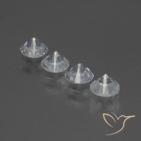 Gemme di Zaffiro Bianco trasparente naturale da 1.39 ct, Rotondo, VVS-VS