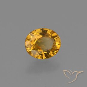 Zaffiro Arancio Dorato Profondo naturale da 0.61 ct, Ovale, VS
