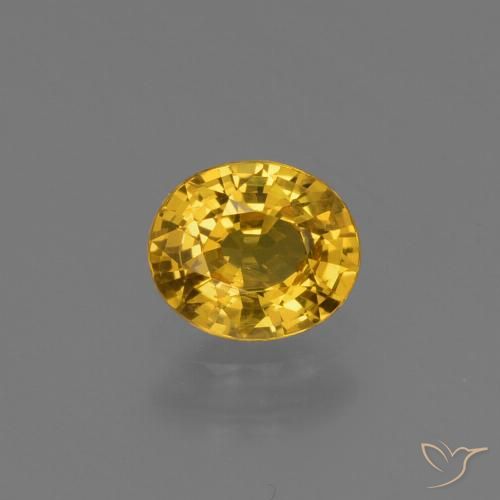 0.73ct Naturale Dorato scuro Zaffiro, Ovale, VS
