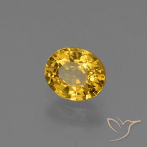 Zaffiro Dorato scuro naturale da 0.73 ct, Ovale, VS
