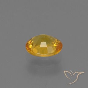 Zaffiro Dorato scuro naturale da 0.73 ct, Ovale, VS