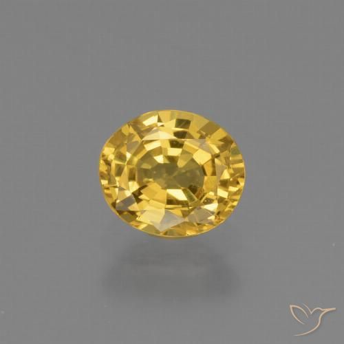 0.73ct Naturale Dorato Zaffiro, Ovale, VS