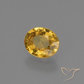 Zaffiro Arancio Dorato Profondo naturale da 0.64 ct, Ovale, VS