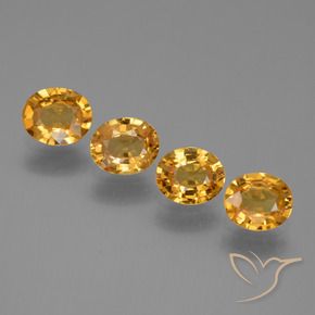 Gemme di Zaffiro Arancio Dorato Profondo naturale da 2.74 ct, Ovale, VVS-VS