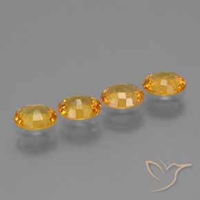 Gemme di Zaffiro Arancio Dorato Profondo naturale da 2.74 ct, Ovale, VVS-VS