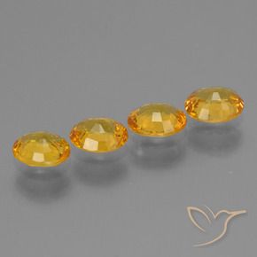 Gemme di Zaffiro Arancio intenso-OroG naturale da 2.73 ct, Ovale, VVS-VS