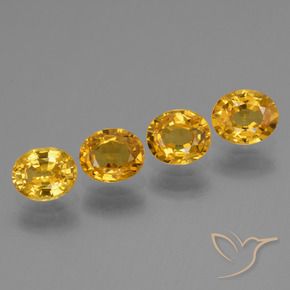 Gemme di Zaffiro Arancio Scuro-Oro naturale da 2.78 ct, Ovale, VS