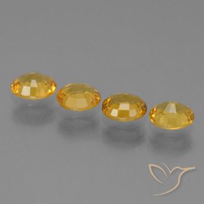 Gemme di Zaffiro Arancio Scuro-Oro naturale da 2.78 ct, Ovale, VS