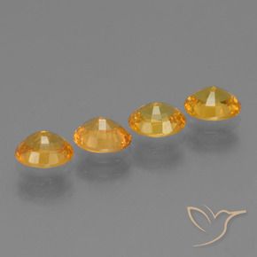 Gemme di Zaffiro Arancio Scuro-Oro naturale da 2.91 ct, Ovale, VS