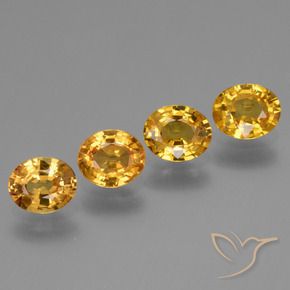 Gemme di Zaffiro Arancio Scuro-Oro naturale da 2.80 ct, Ovale, VS