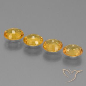 Gemme di Zaffiro Arancio Scuro-Oro naturale da 2.80 ct, Ovale, VS