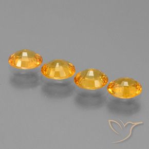 Gemme di Zaffiro Arancio Scuro-Oro naturale da 2.82 ct, Ovale, VS