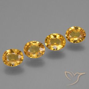 Gemme di Zaffiro Dorato scuro naturale da 2.49 ct, Ovale, VS