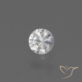 Zaffiro Bianco naturale da 0.42 ct, Rotondo, VS