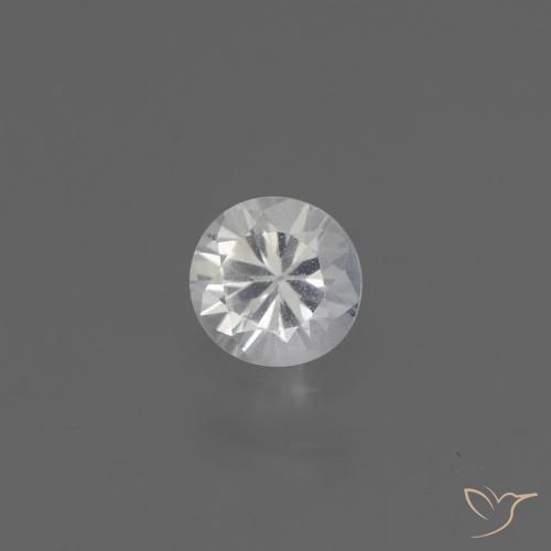 0.39ct Naturale Bianco Zaffiro, Rotondo, VS