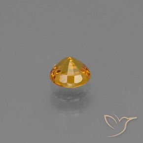 Zaffiro Arancio Scuro-Oro naturale da 0.74 ct, Rotondo, VS