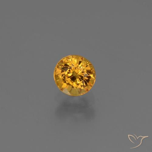 0.70ct Naturale Arancio Scuro-Oro Zaffiro, Rotondo, VS