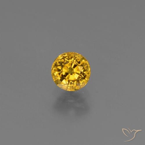 0.65ct Naturale Dorato Zaffiro, Rotondo, VVS-VS, Photo A